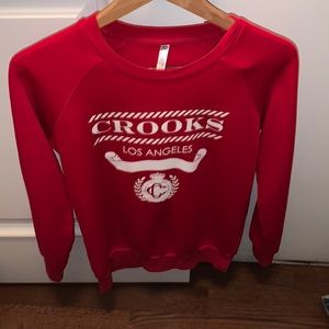 Crooks and castles long sleeve red crewneck